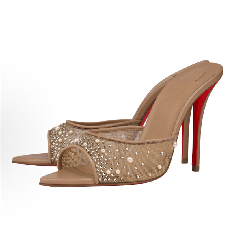 2026 Luxury Mesh Backless Mule - Sew On Rhinestone 评论和价格