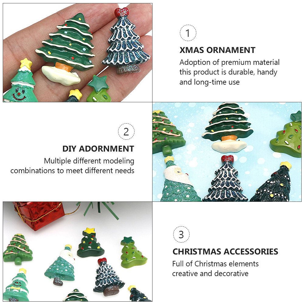 20Pcs Resin Christmas Decor DI - Christmas Craft Embellishment 评论和价格