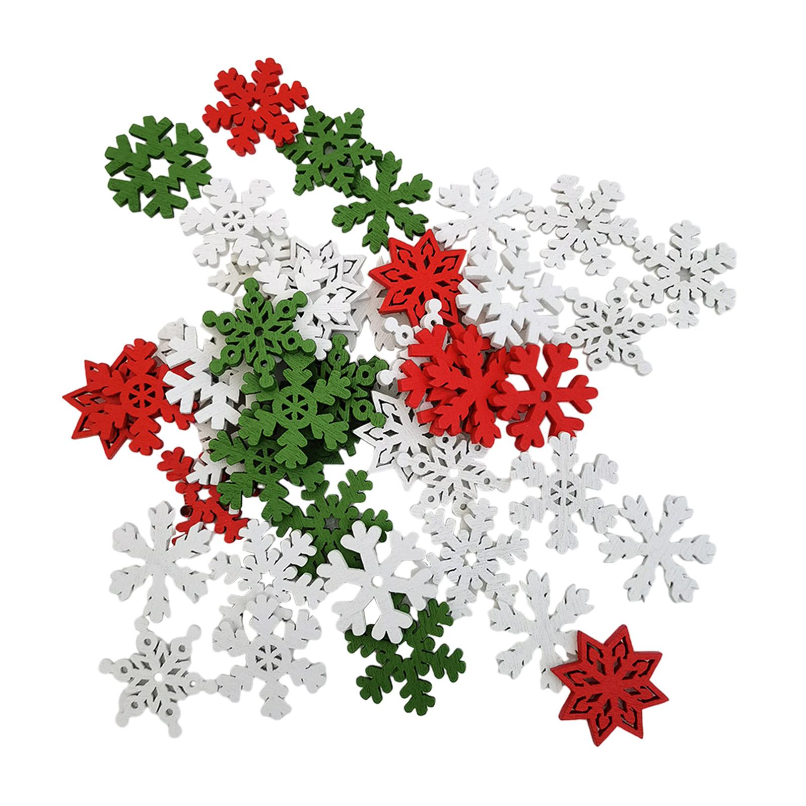 50 Pieces Wooden Christmas Emb - Christmas Craft Embellishment 评论和价格