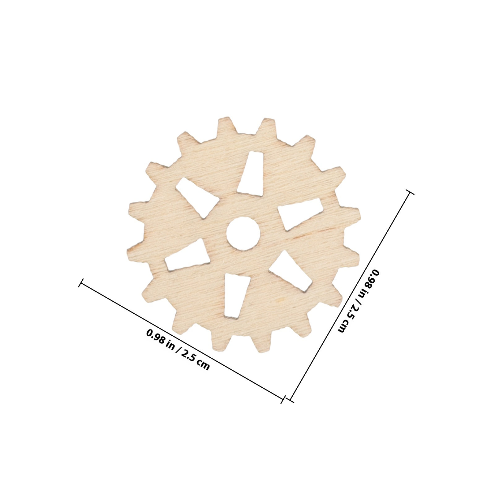 100Pcs Wood Gear Craft Pieces  - Craft Embellishment 评论和价格